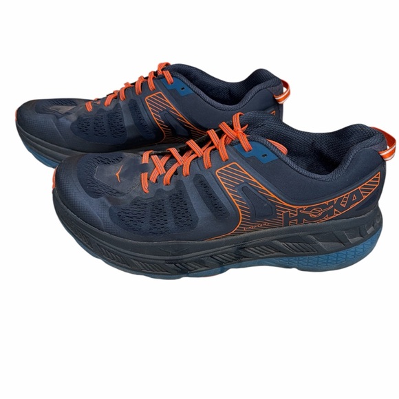 HOKA Stinson ATR 5 Trail Shoes Men’s 14 Blue Max Cushion - Picture 4 of 10